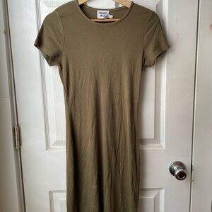 Khaki Ribbed Dress 🫒